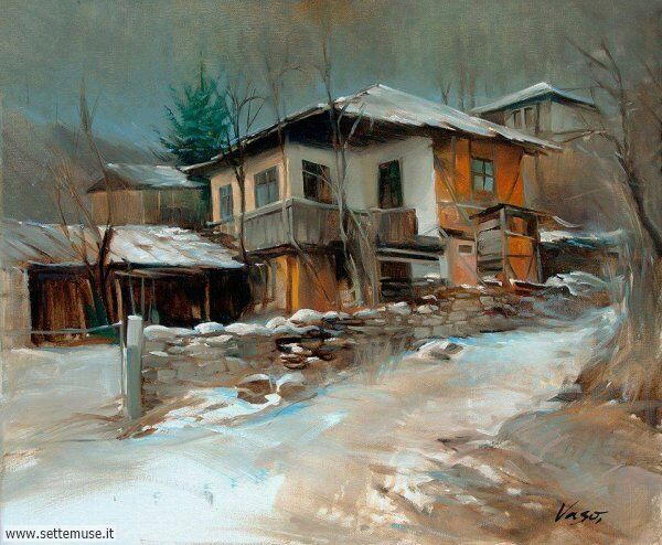 paesaggi con neve Vasil Vasilev