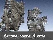 strane opere arte 3D street-art sassi, legno scolpito, architettura e design