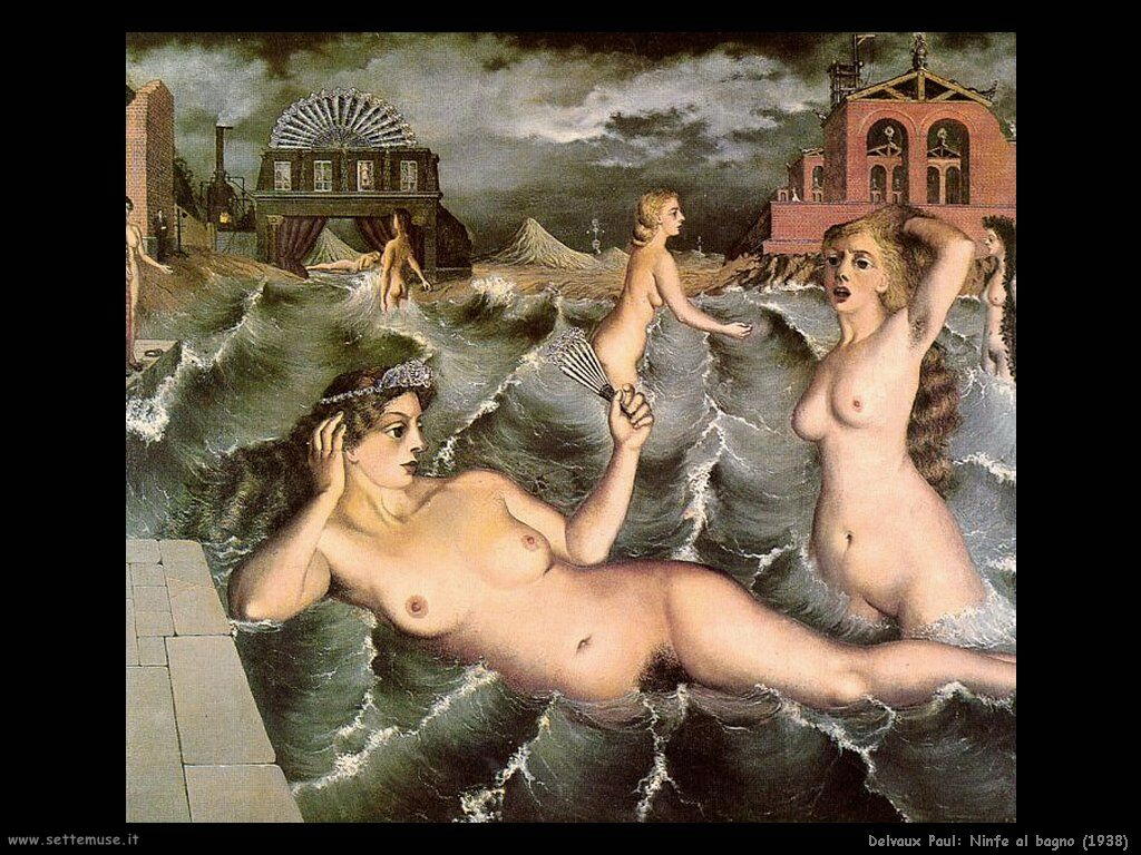 Delvaux Paul Ninfe al bagno (1938)