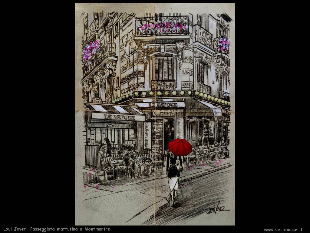 loui jover passeggiata mattutina a Montmartre