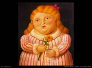 Fernando Botero_bambina_con_fiore_2000