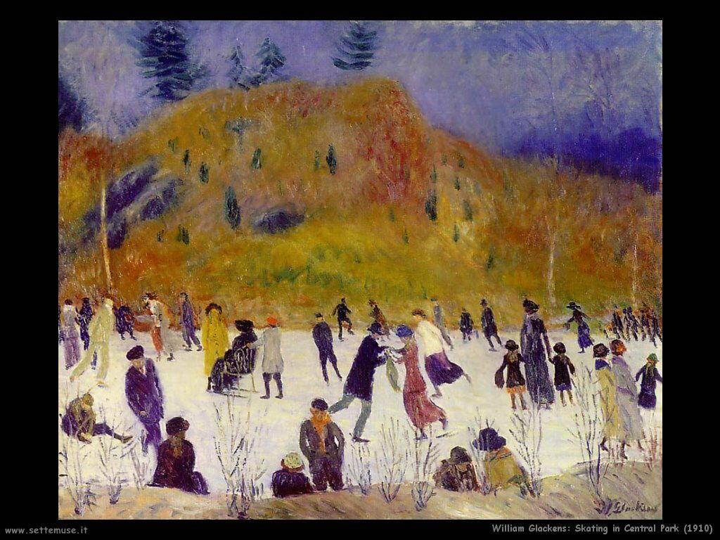 william_glackens_Pattinaggio a Central Park (1910)