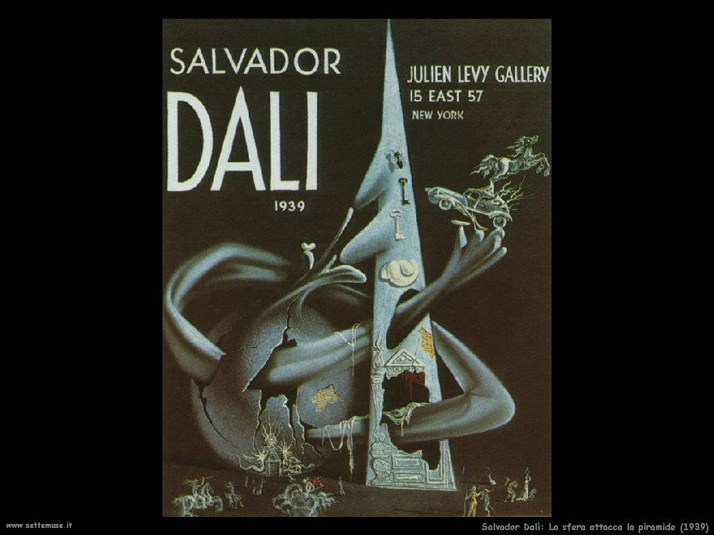 Salvador Dalì_la_sfera_attacca_la_piramide