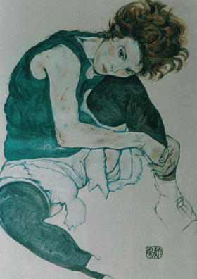 Biografia Egon Schiele - la moglie del pittore 1918